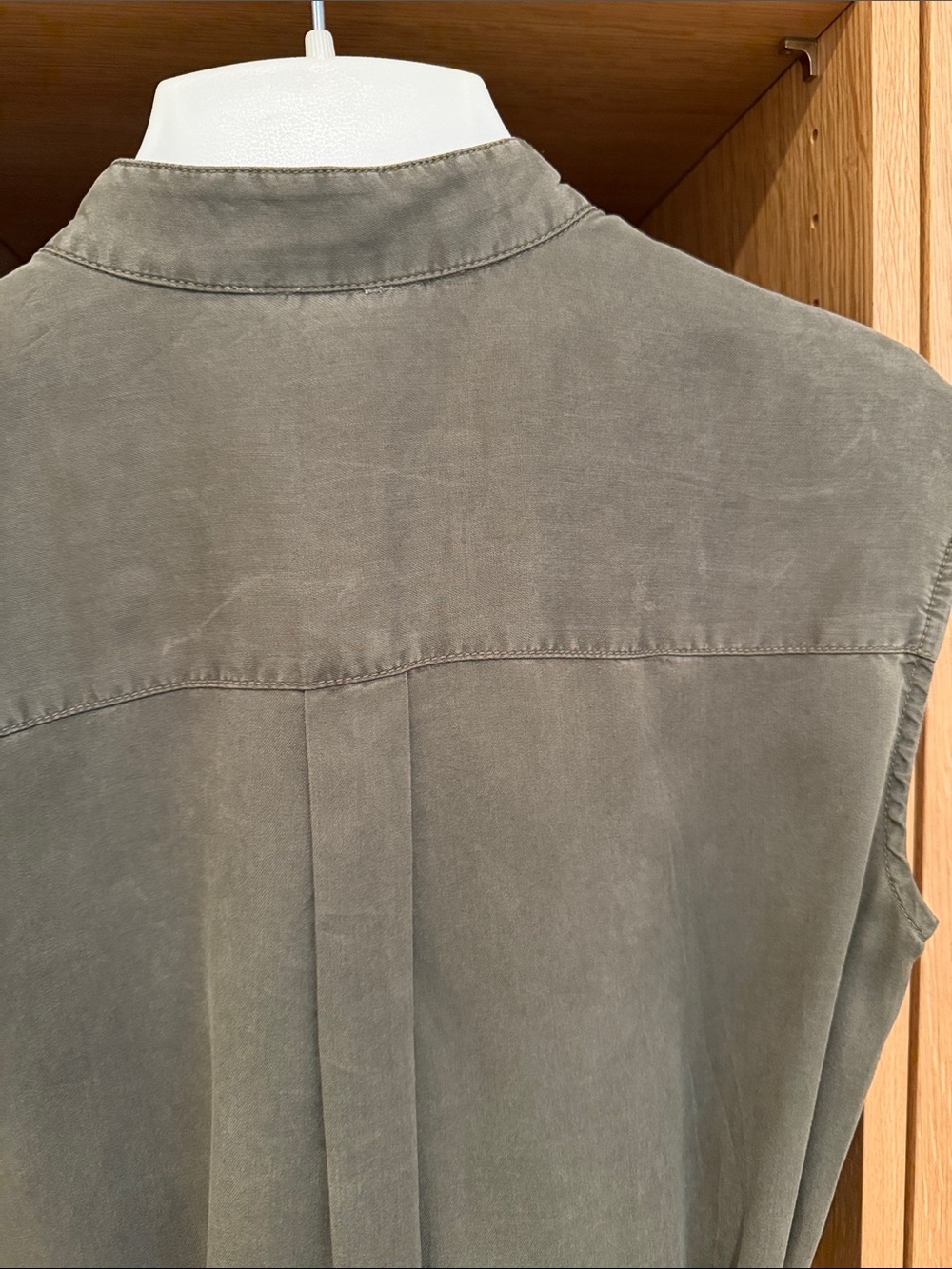 Caslon Olive Shirt Dress with Waist Tie - Picture 6 of 6